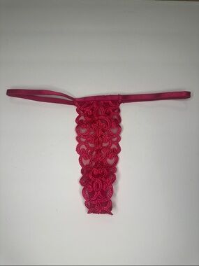 Vintage 2004 VS Lace Front Thong G-String Pink